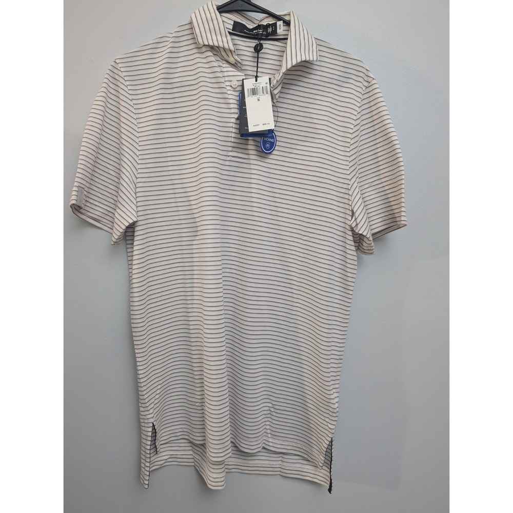 E4 NWT Ralph Lauren RLX Men Performance Striped Polo Golf Shirt NWT Size S